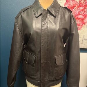 Landing Leathers Vtg Air Force Men's Brown Leather Bomber Jacket M
